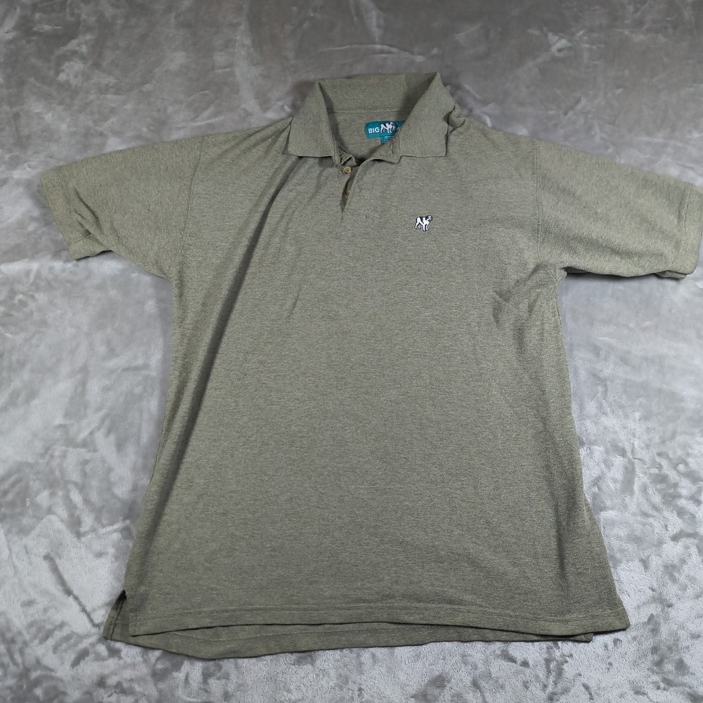 Vintage Big Dog Polo Shirt Mens XL Green Golf Short Sleeve 90s Embroidered Logo